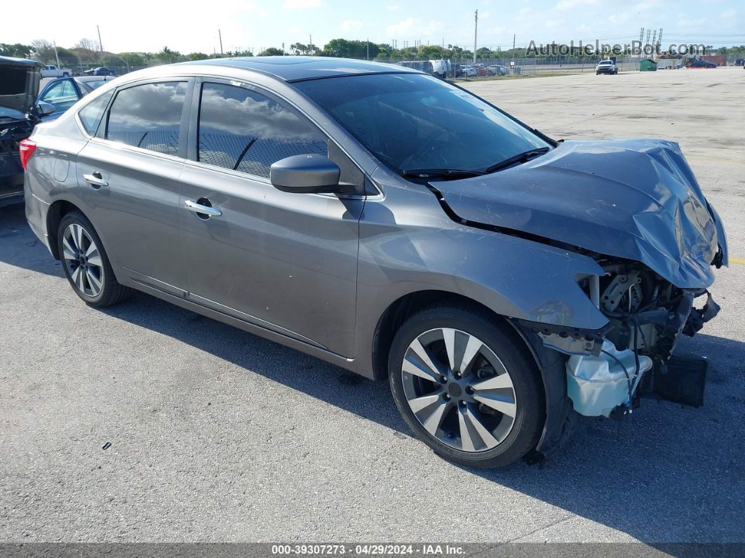 2019 Nissan Sentra Sv Серый vin: 3N1AB7AP3KY236821