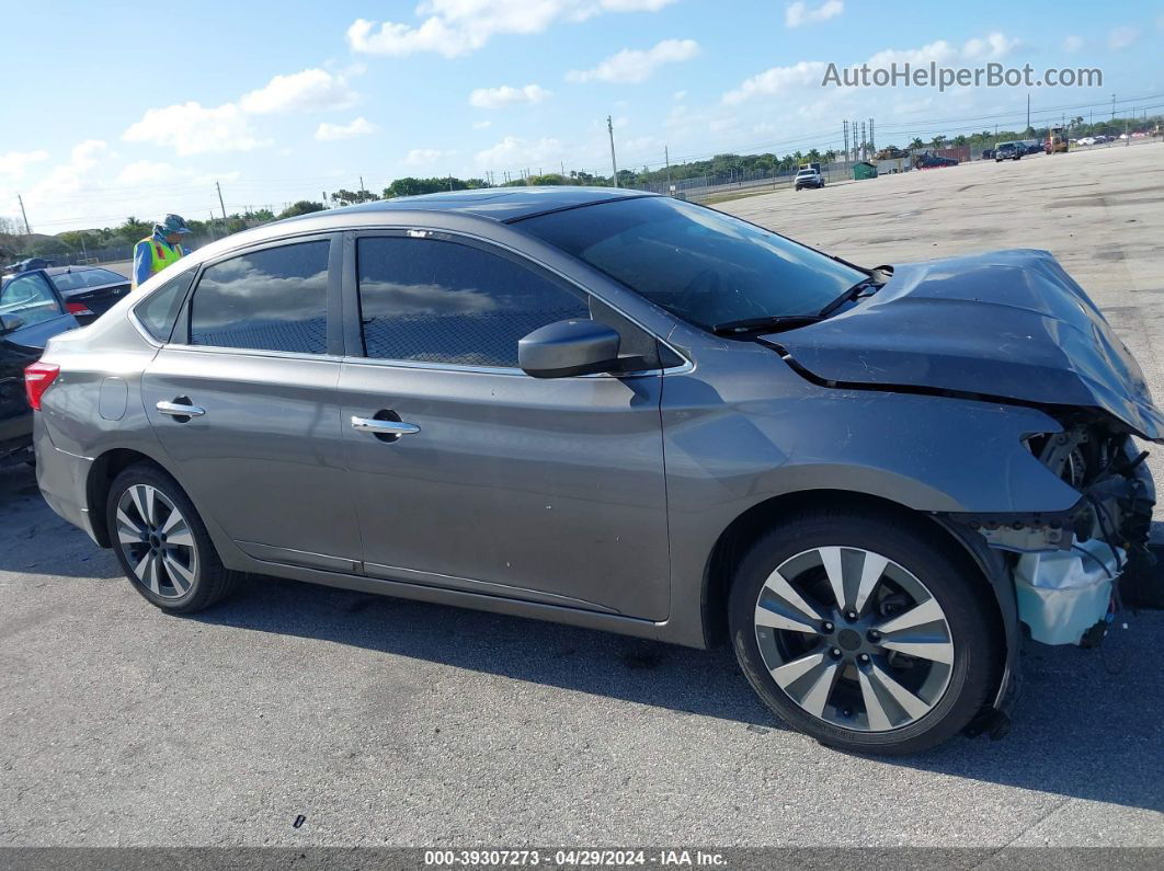 2019 Nissan Sentra Sv Gray vin: 3N1AB7AP3KY236821