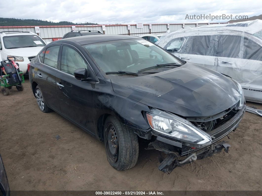 2019 Nissan Sentra S Black vin: 3N1AB7AP3KY243512