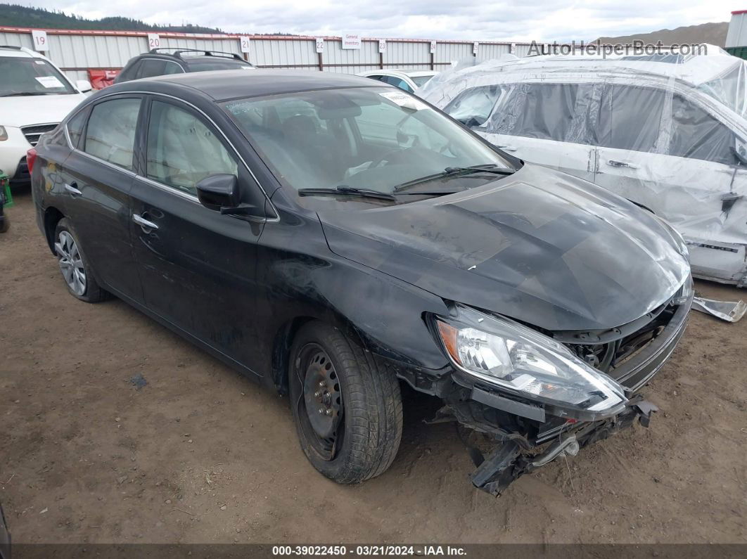 2019 Nissan Sentra S Black vin: 3N1AB7AP3KY243512