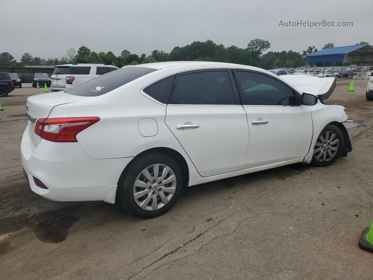 2019 Nissan Sentra S White vin: 3N1AB7AP3KY251187