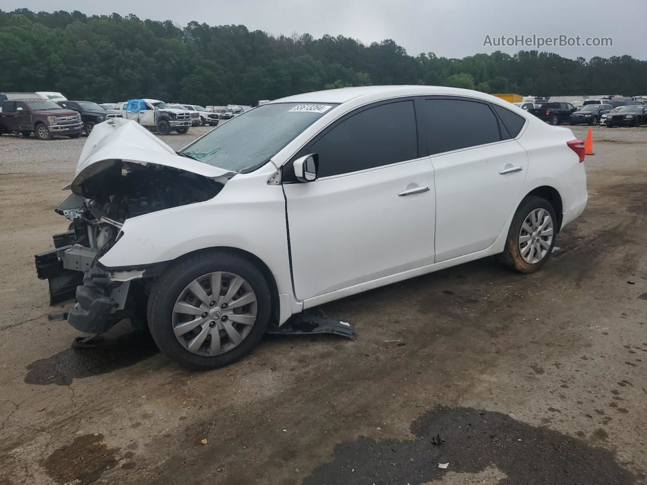 2019 Nissan Sentra S White vin: 3N1AB7AP3KY251187