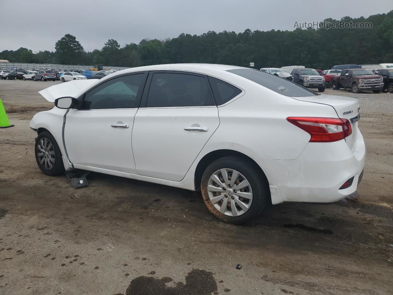 2019 Nissan Sentra S White vin: 3N1AB7AP3KY251187