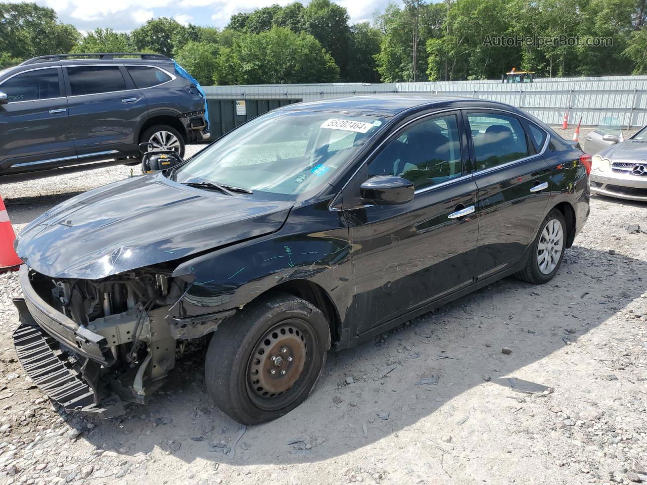 2019 Nissan Sentra S Черный vin: 3N1AB7AP3KY274324