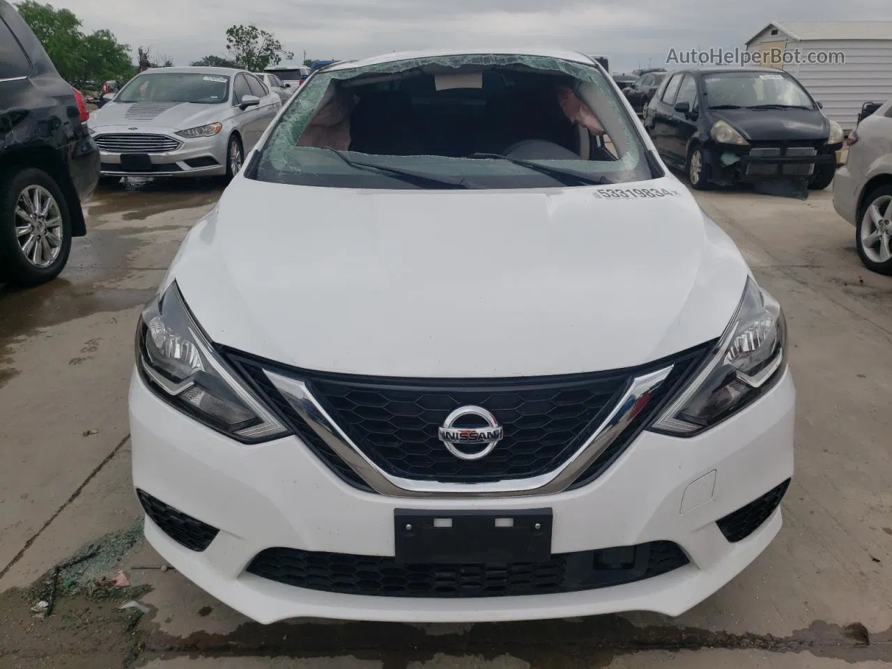 2019 Nissan Sentra S White vin: 3N1AB7AP3KY275523