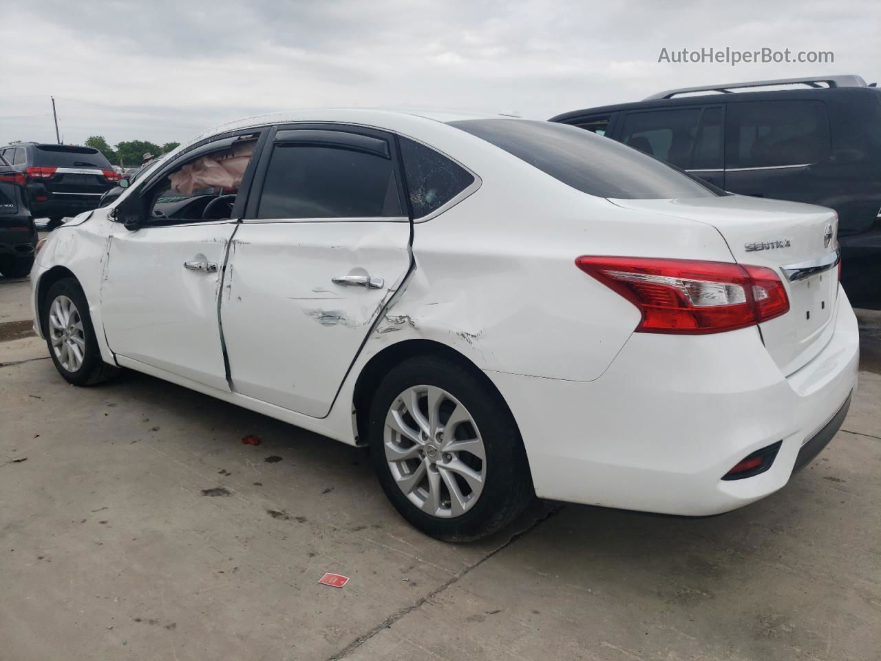 2019 Nissan Sentra S White vin: 3N1AB7AP3KY275523