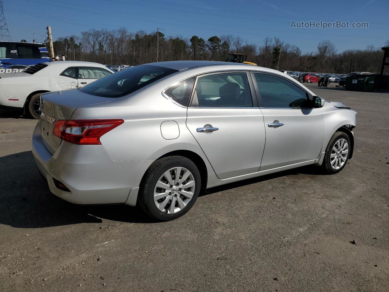 2019 Nissan Sentra S Серебряный vin: 3N1AB7AP3KY278020