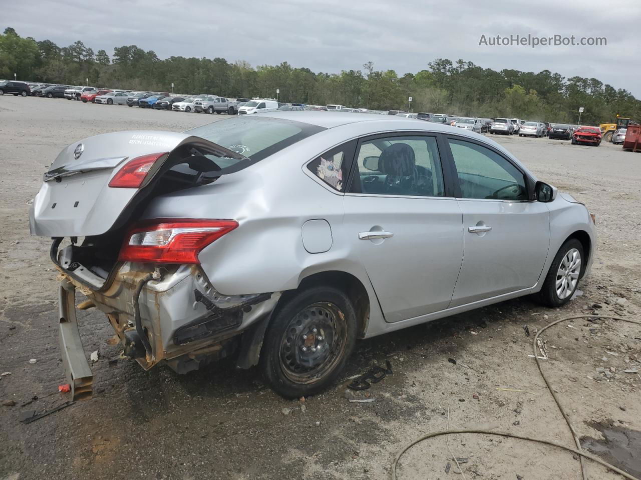 2019 Nissan Sentra S Серебряный vin: 3N1AB7AP3KY304602