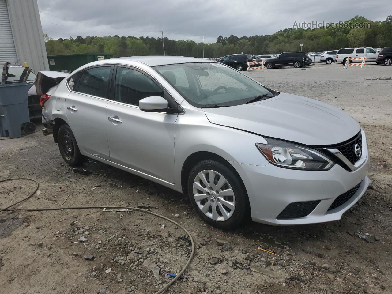 2019 Nissan Sentra S Серебряный vin: 3N1AB7AP3KY304602