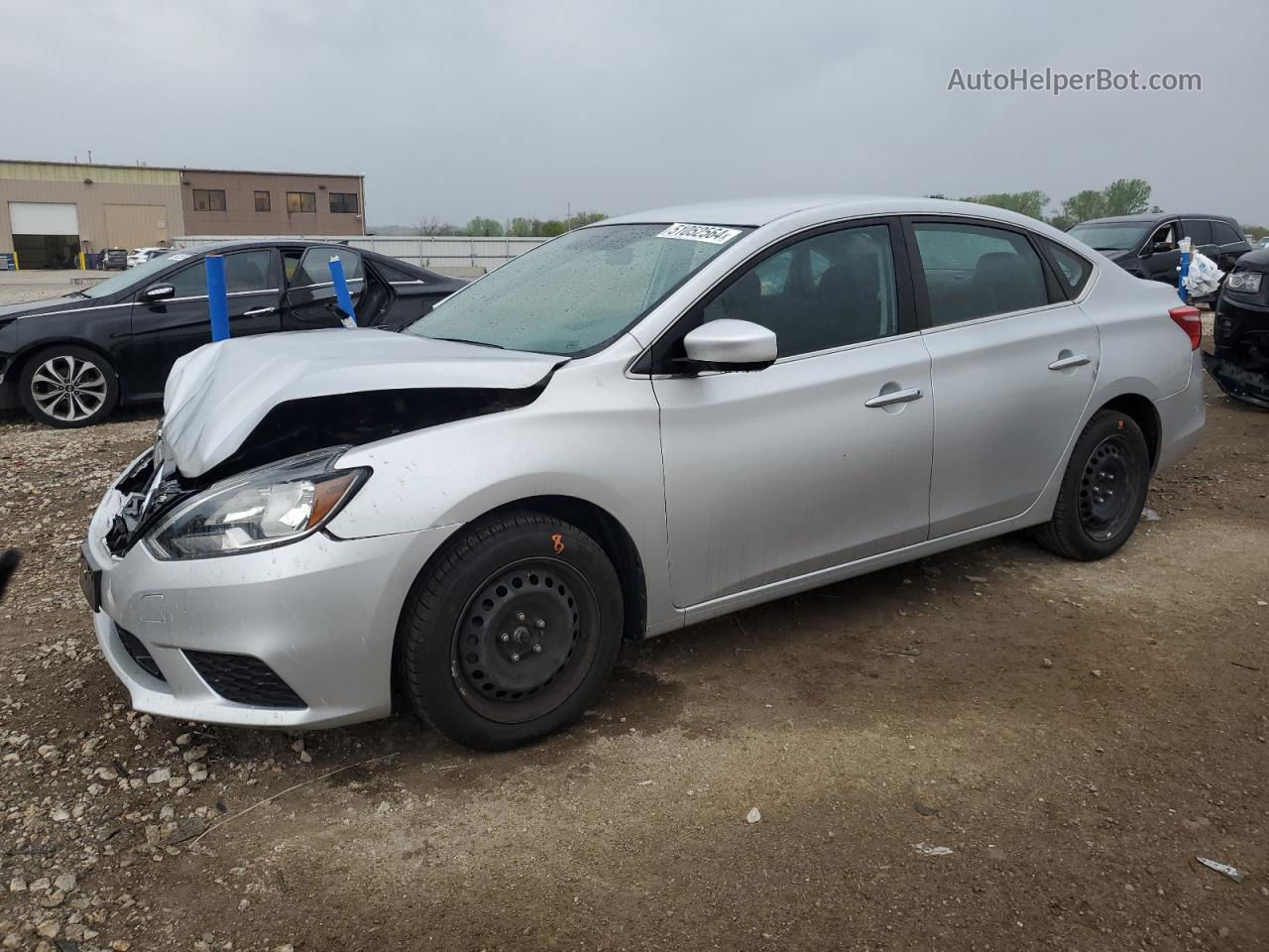 2019 Nissan Sentra S Silver vin: 3N1AB7AP3KY307290