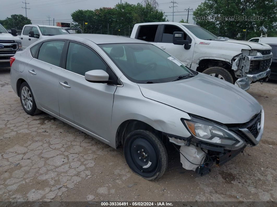 2019 Nissan Sentra Sv Silver vin: 3N1AB7AP3KY317995