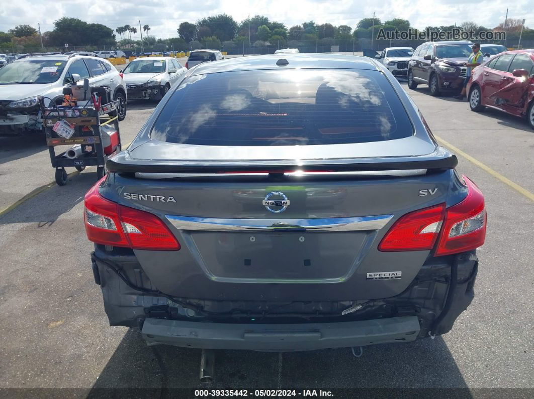 2019 Nissan Sentra Sv Gray vin: 3N1AB7AP3KY327121