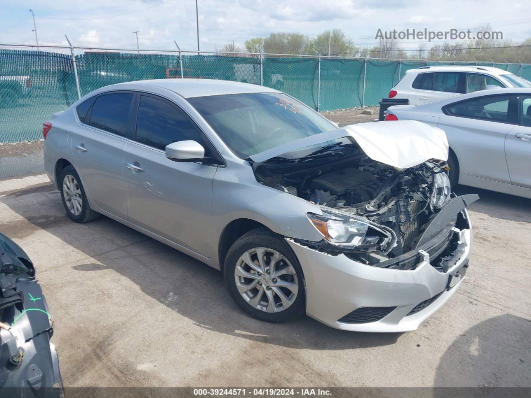 2019 Nissan Sentra Sv Серебряный vin: 3N1AB7AP3KY327197