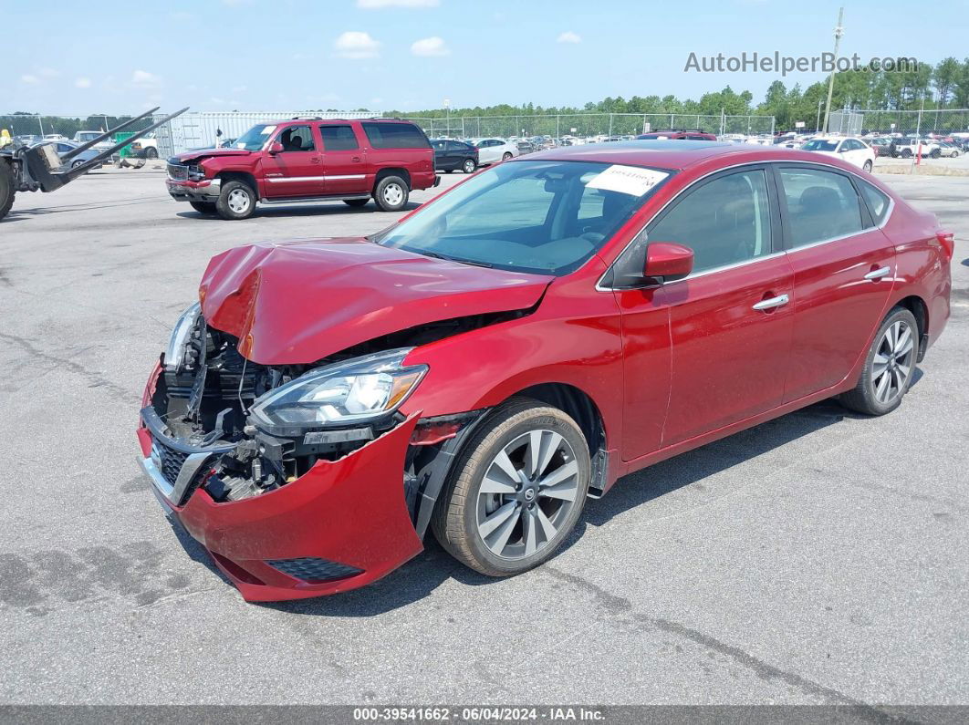 2019 Nissan Sentra Sv Red vin: 3N1AB7AP3KY337180