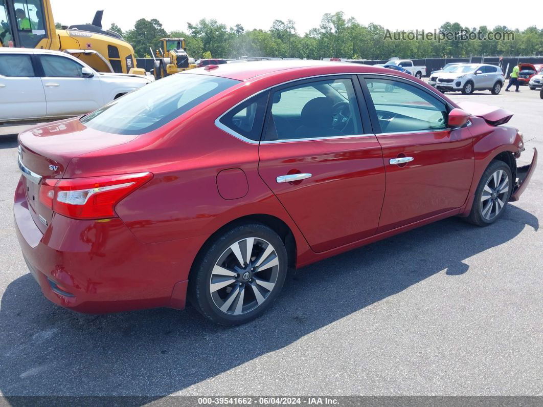 2019 Nissan Sentra Sv Red vin: 3N1AB7AP3KY337180