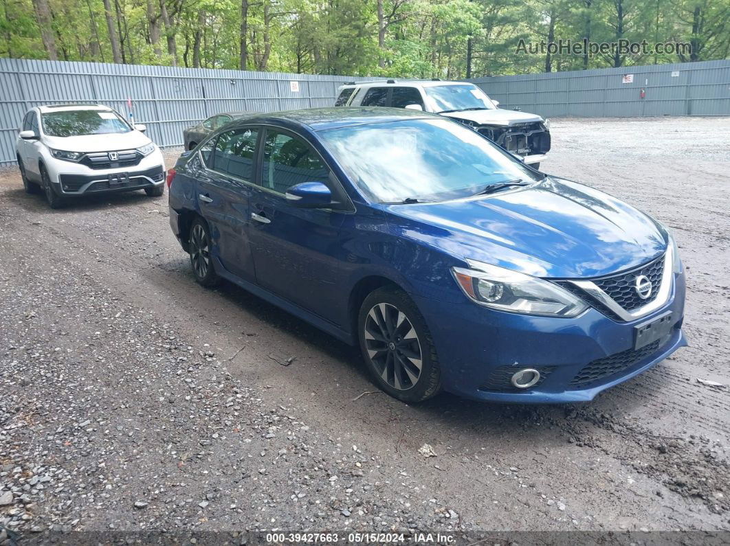 2019 Nissan Sentra Sr Blue vin: 3N1AB7AP3KY350382