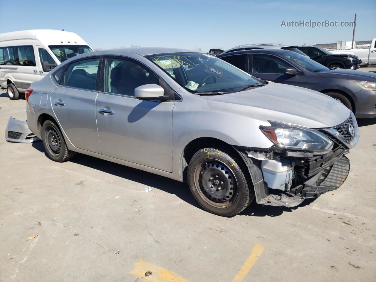 2019 Nissan Sentra S Silver vin: 3N1AB7AP3KY352214