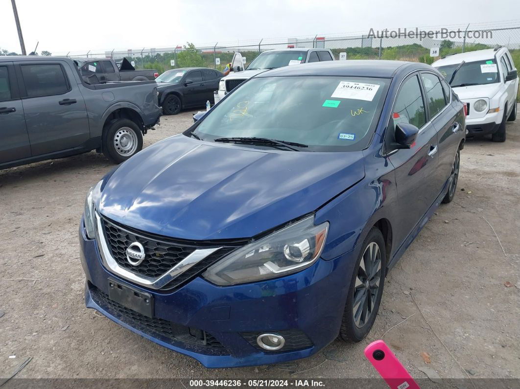 2019 Nissan Sentra Sr Blue vin: 3N1AB7AP3KY357686