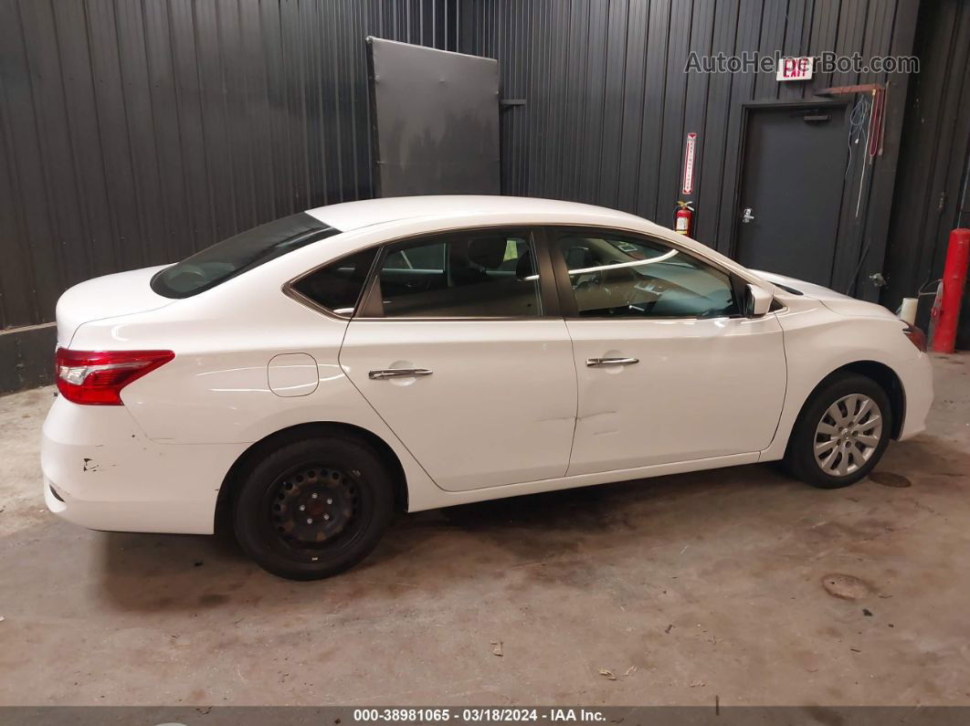 2019 Nissan Sentra S White vin: 3N1AB7AP3KY362614