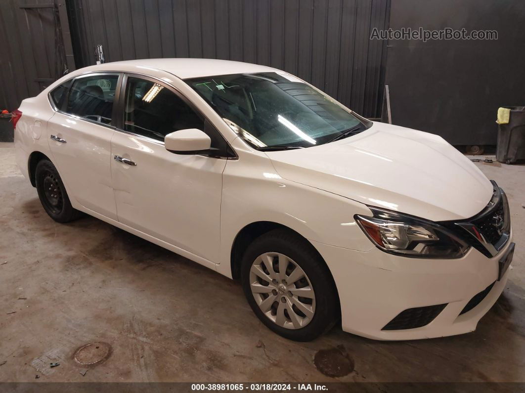 2019 Nissan Sentra S White vin: 3N1AB7AP3KY362614