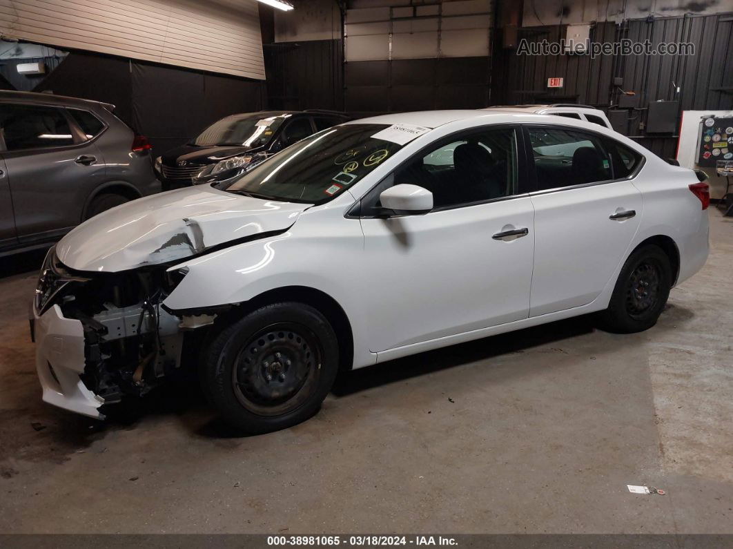 2019 Nissan Sentra S White vin: 3N1AB7AP3KY362614