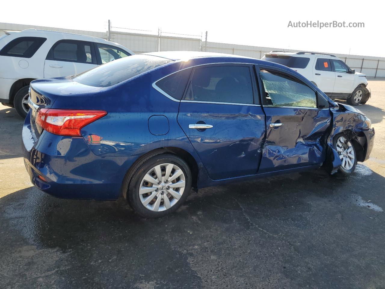 2019 Nissan Sentra S Blue vin: 3N1AB7AP3KY383771