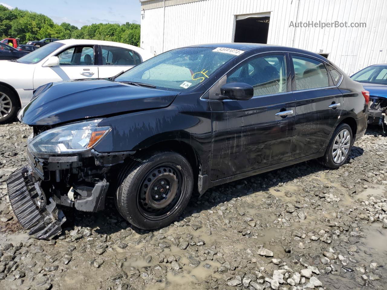 2019 Nissan Sentra S Black vin: 3N1AB7AP3KY386735