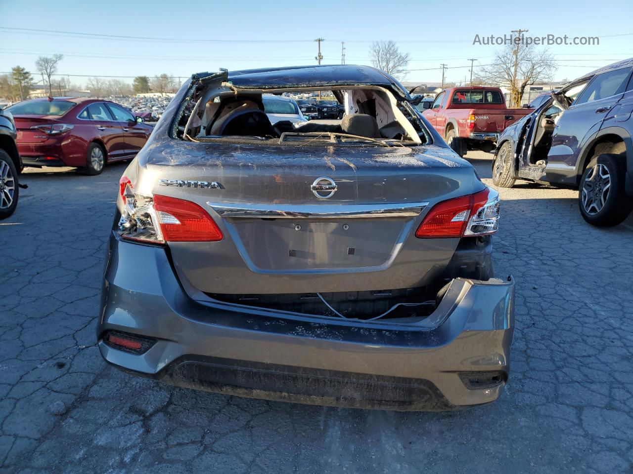 2019 Nissan Sentra S Gray vin: 3N1AB7AP3KY400522