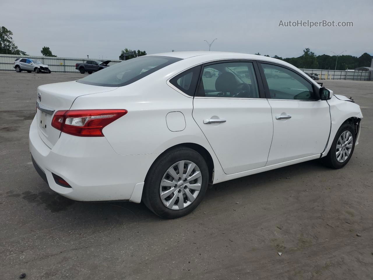 2019 Nissan Sentra S White vin: 3N1AB7AP3KY413576