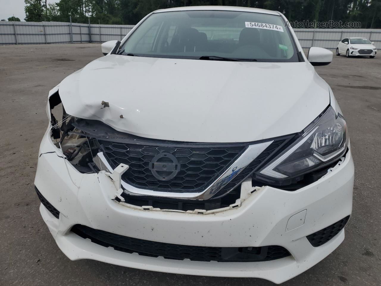 2019 Nissan Sentra S White vin: 3N1AB7AP3KY413576