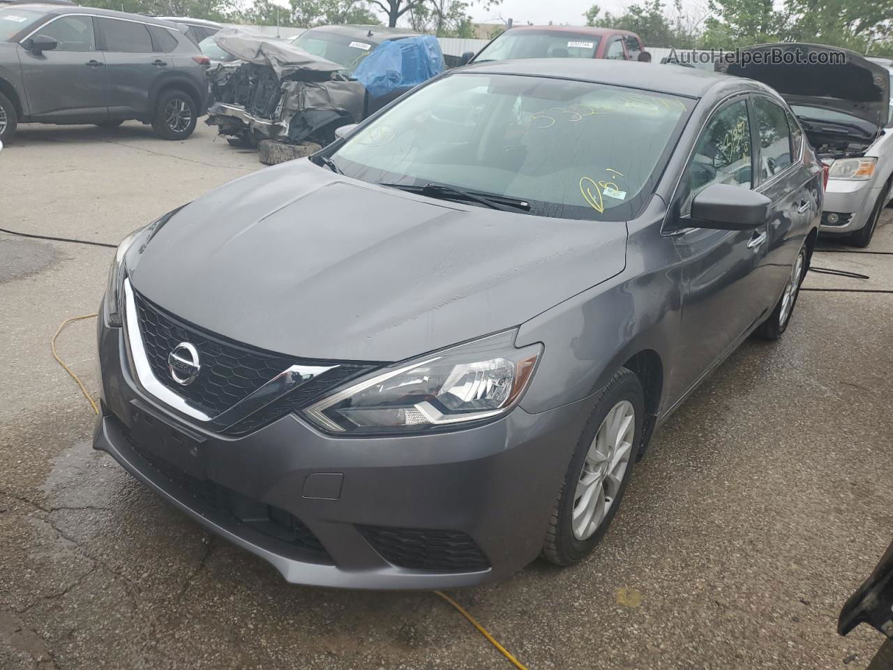 2019 Nissan Sentra S Gray vin: 3N1AB7AP3KY418793