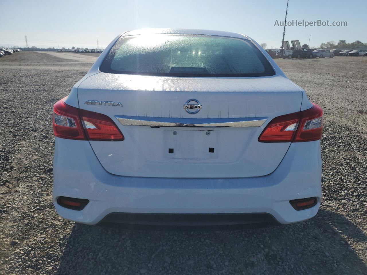 2019 Nissan Sentra S White vin: 3N1AB7AP3KY423573