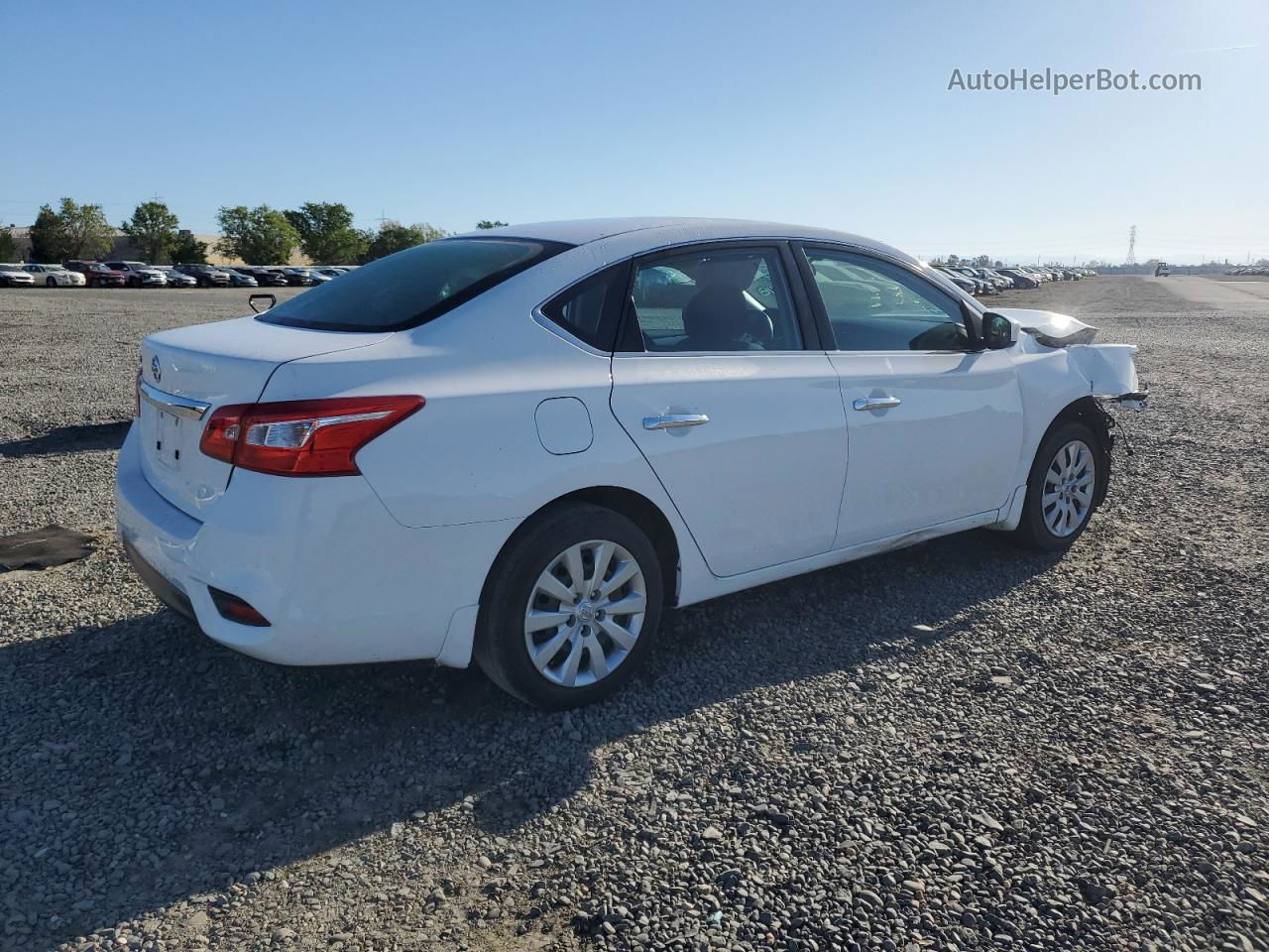 2019 Nissan Sentra S White vin: 3N1AB7AP3KY423573