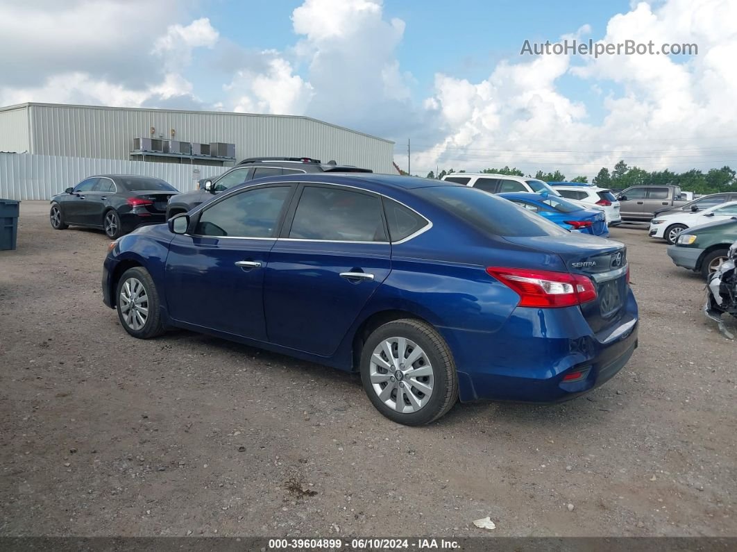 2019 Nissan Sentra S Blue vin: 3N1AB7AP3KY428692