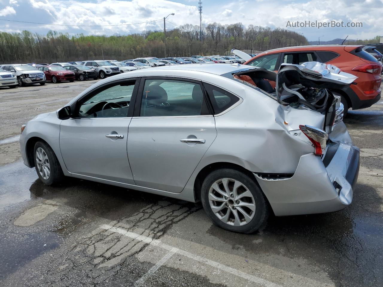 2019 Nissan Sentra S Silver vin: 3N1AB7AP3KY434587