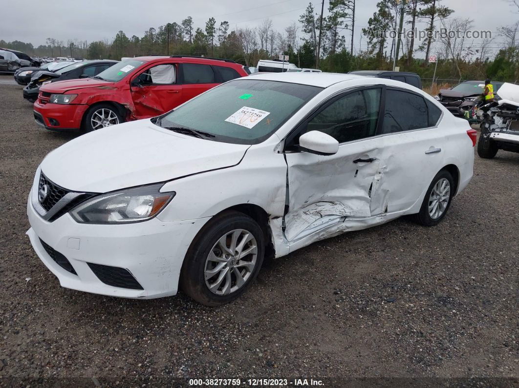 2019 Nissan Sentra Sv Белый vin: 3N1AB7AP3KY435352