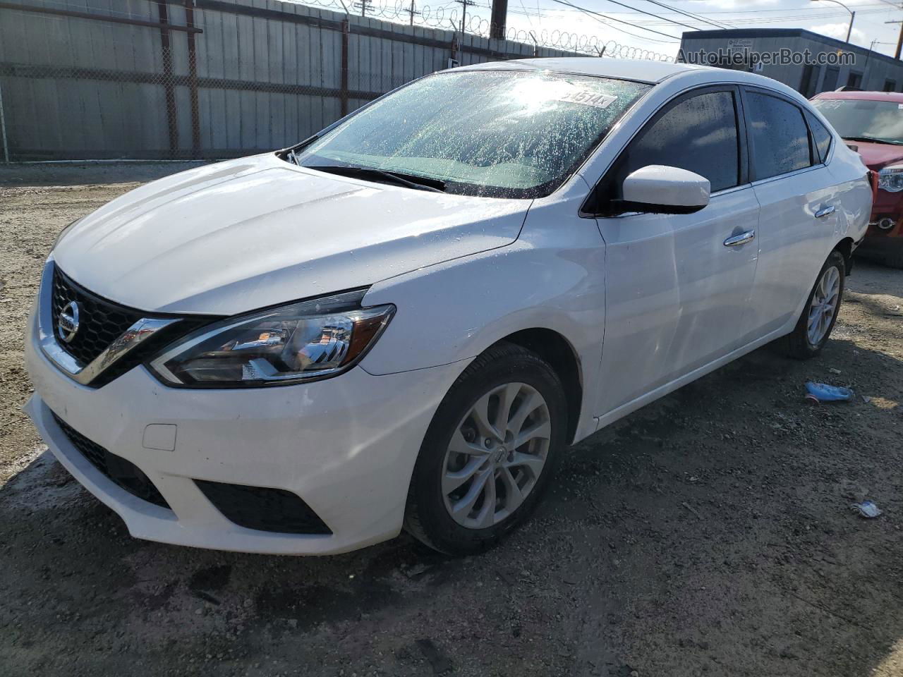 2019 Nissan Sentra S White vin: 3N1AB7AP3KY438445