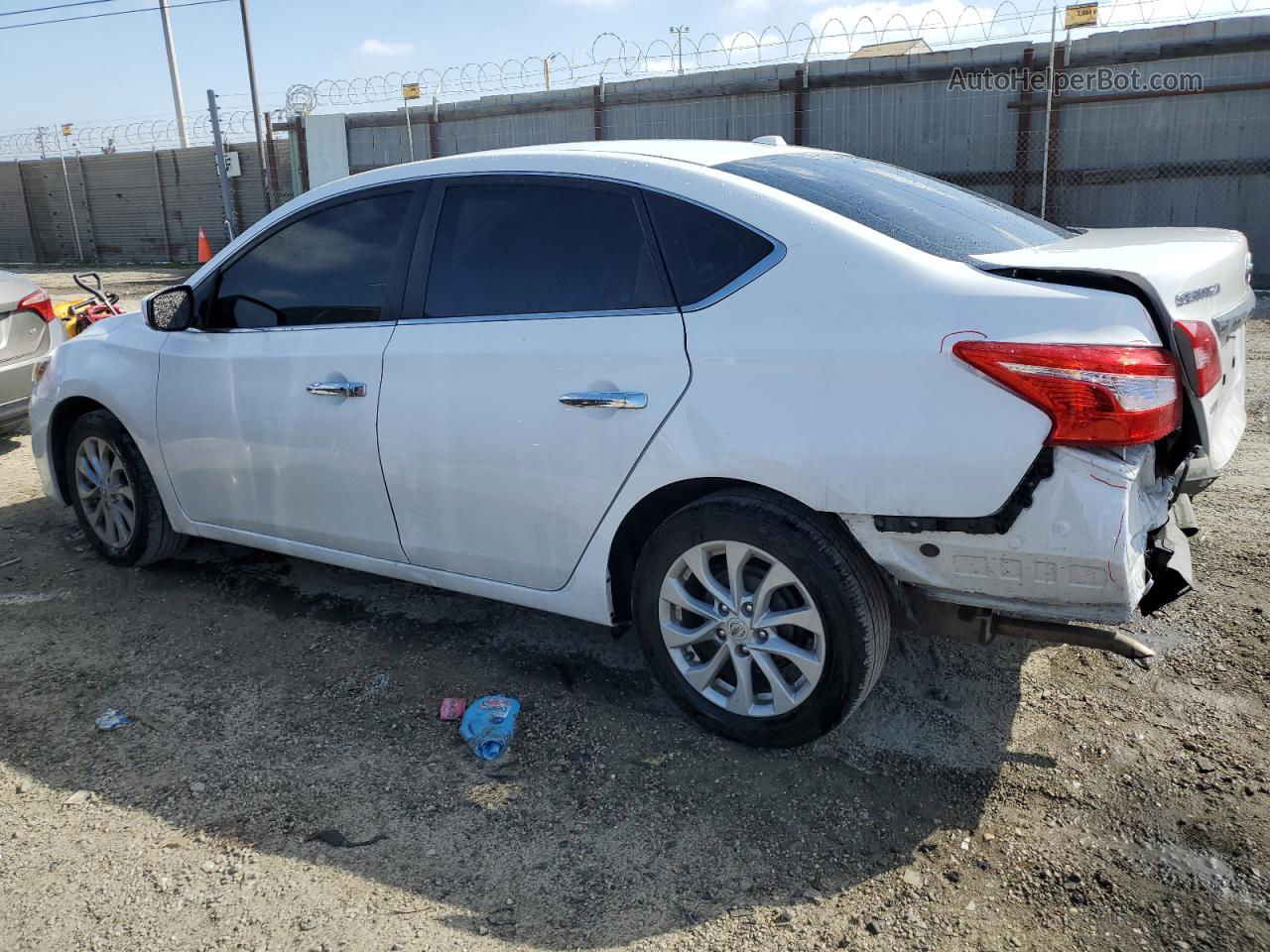 2019 Nissan Sentra S White vin: 3N1AB7AP3KY438445