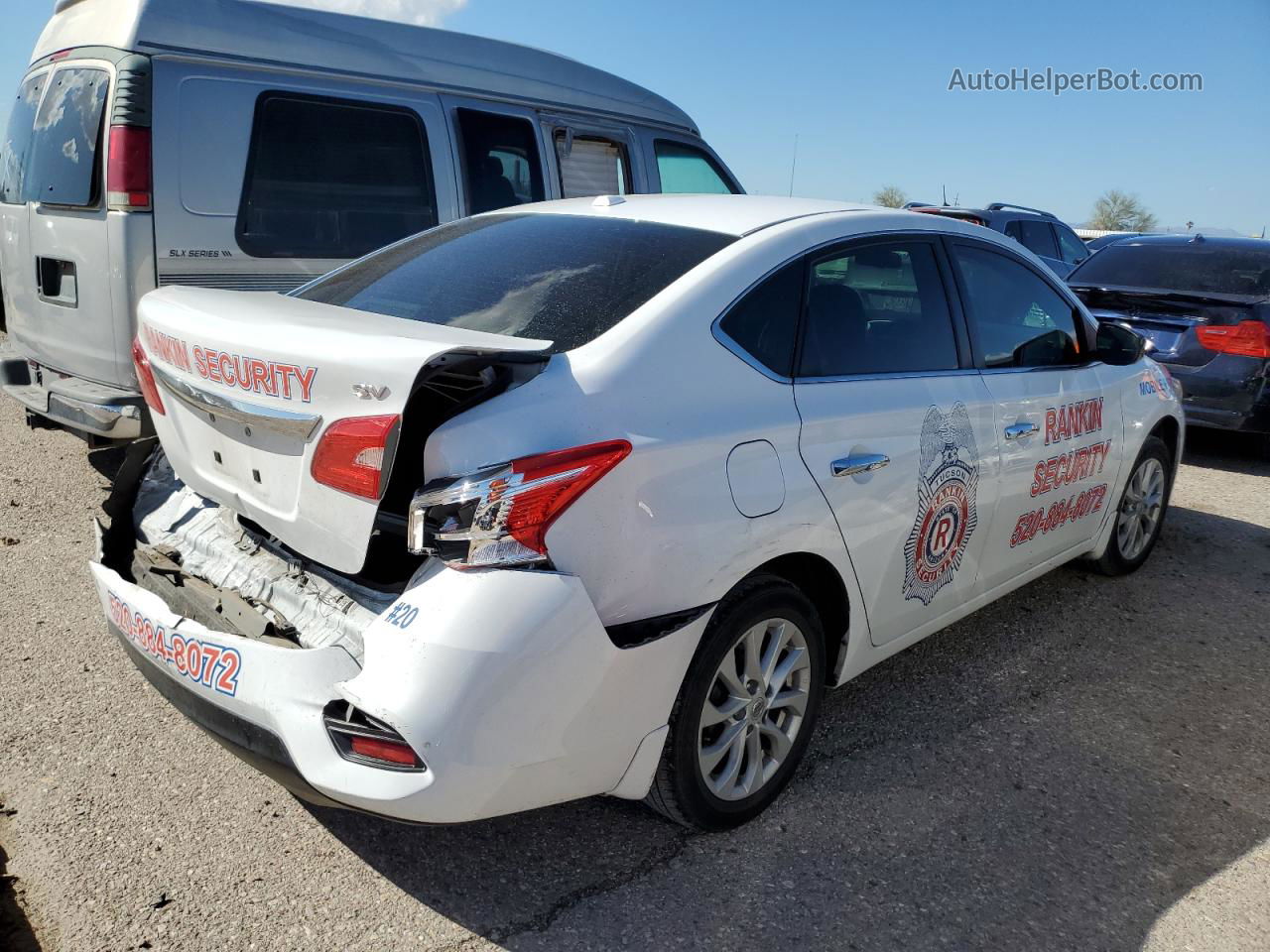 2019 Nissan Sentra S White vin: 3N1AB7AP3KY441149