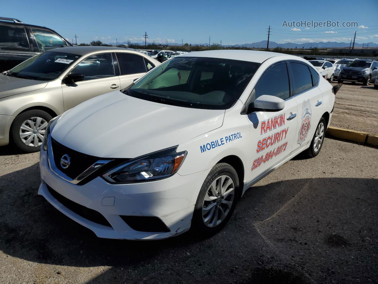 2019 Nissan Sentra S White vin: 3N1AB7AP3KY441149