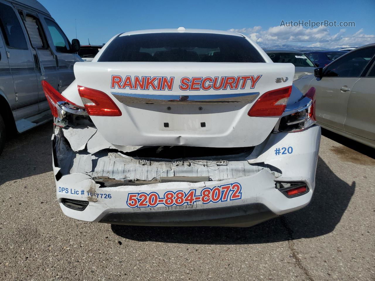 2019 Nissan Sentra S White vin: 3N1AB7AP3KY441149