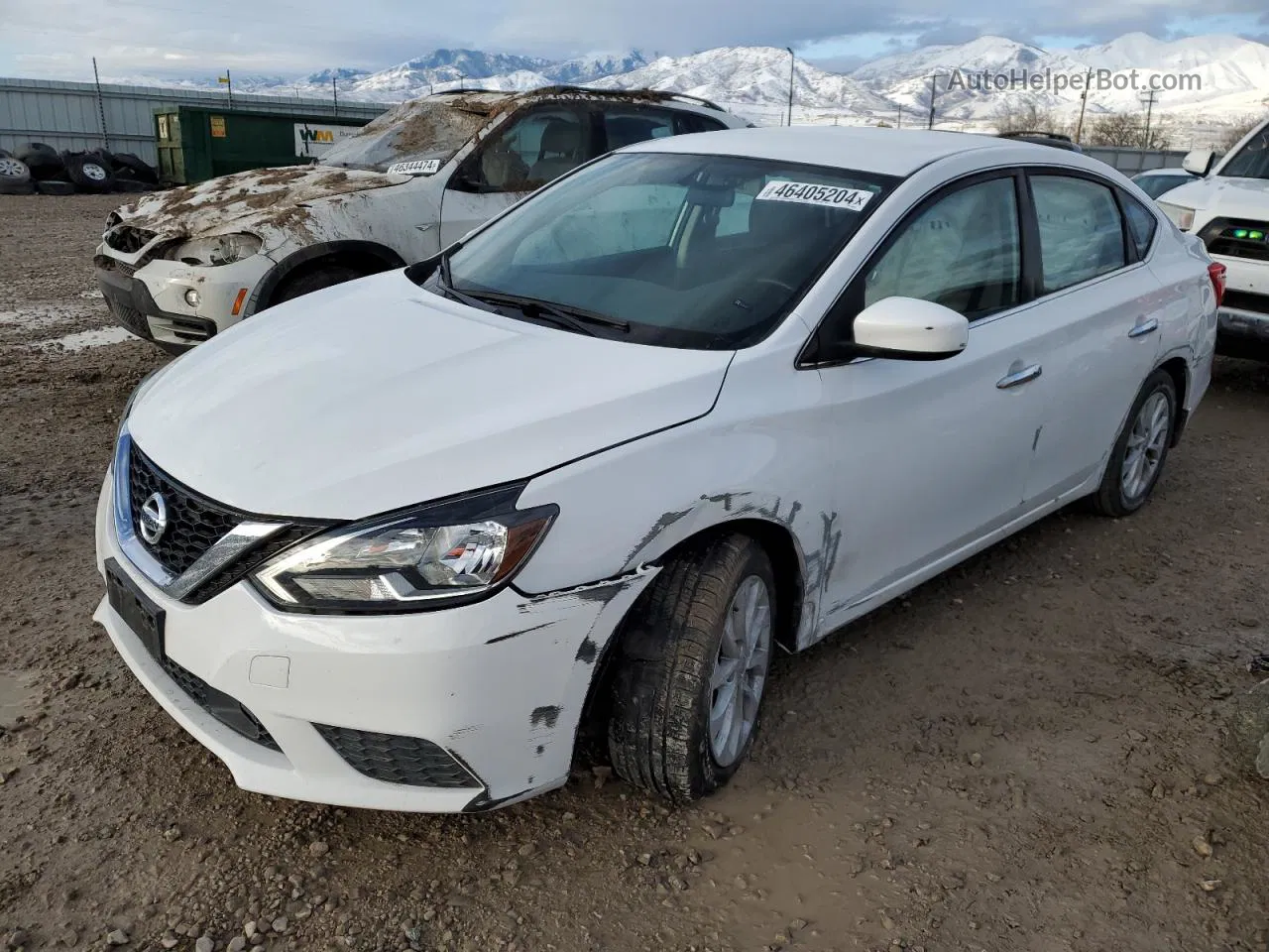 2019 Nissan Sentra S White vin: 3N1AB7AP3KY441247