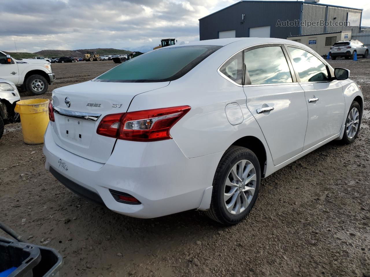 2019 Nissan Sentra S White vin: 3N1AB7AP3KY441247