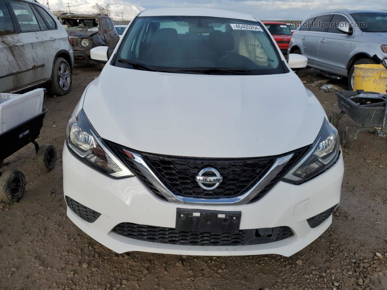 2019 Nissan Sentra S White vin: 3N1AB7AP3KY441247