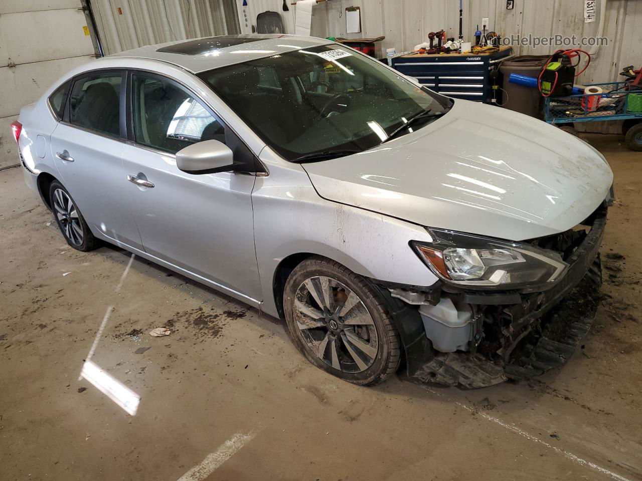 2019 Nissan Sentra S Silver vin: 3N1AB7AP3KY454340