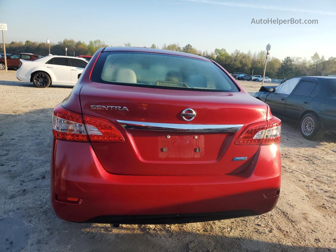 2014 Nissan Sentra S Красный vin: 3N1AB7AP4EL626361