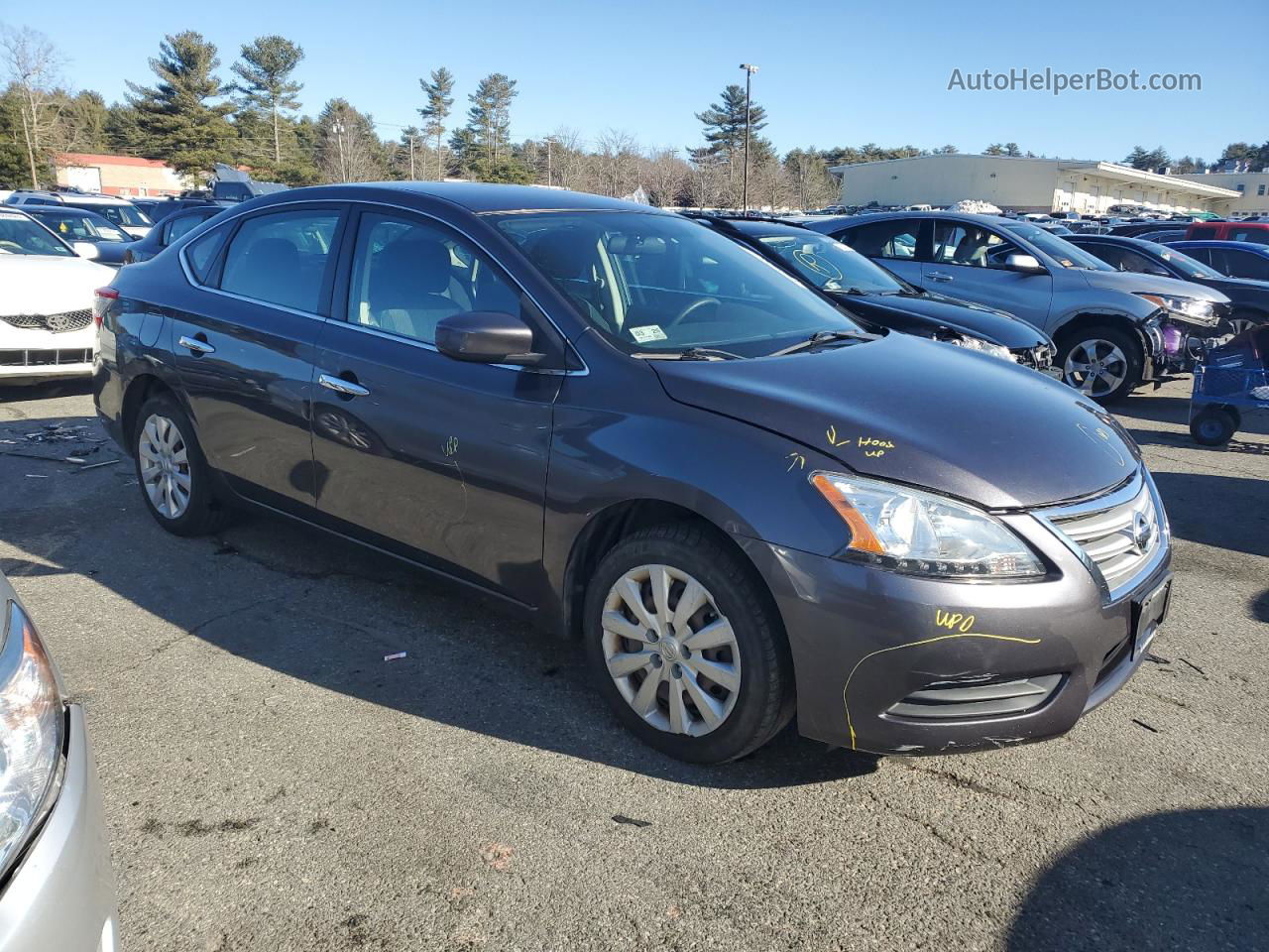 2014 Nissan Sentra S Угольный vin: 3N1AB7AP4EL668917