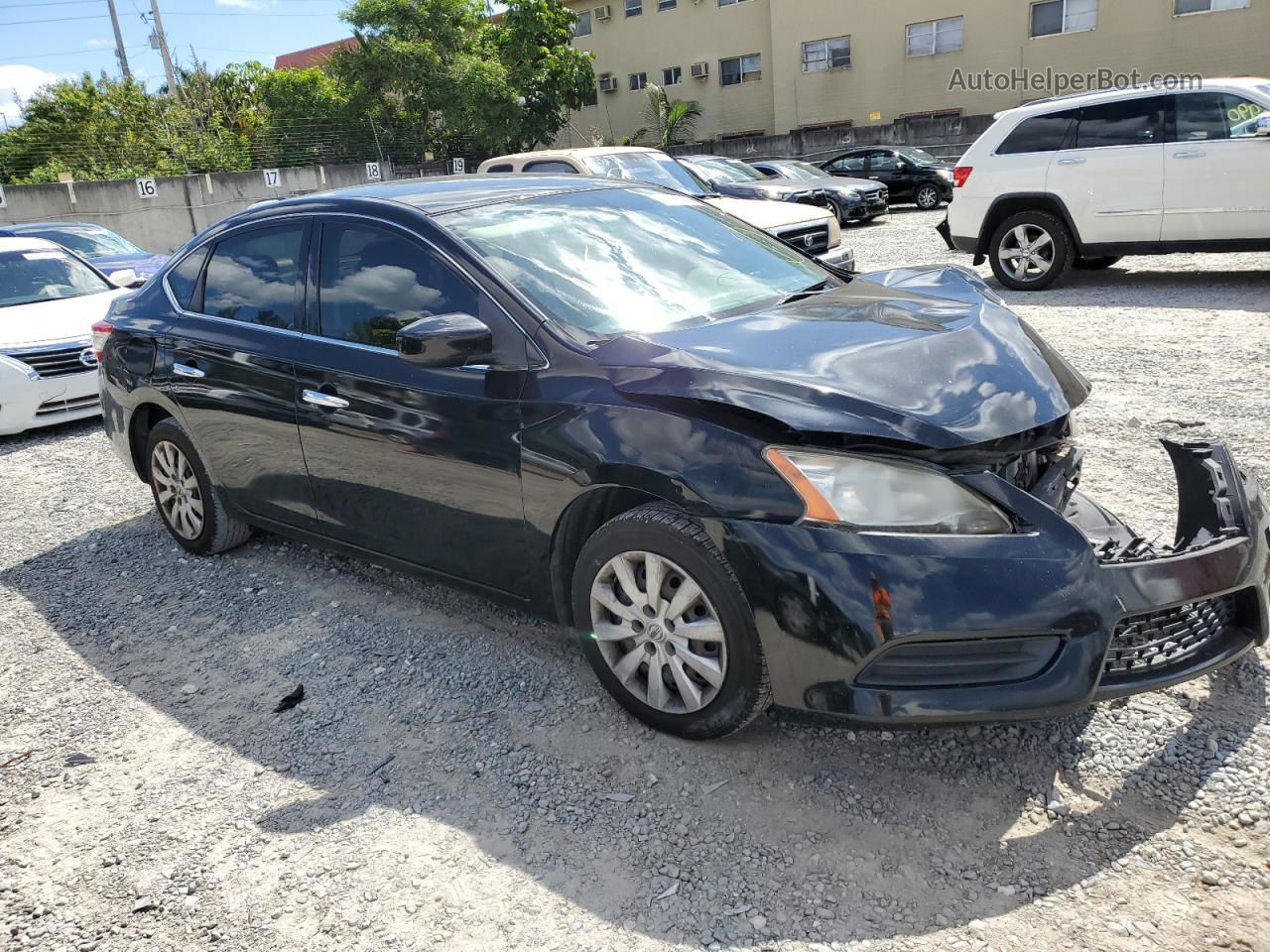 2014 Nissan Sentra S Черный vin: 3N1AB7AP4EL674670