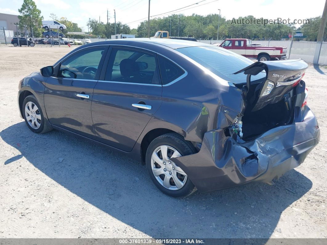 2014 Nissan Sentra S Серый vin: 3N1AB7AP4EL678475