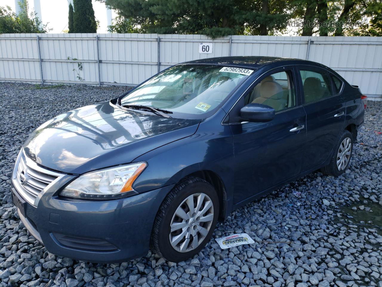 2014 Nissan Sentra S Blue vin: 3N1AB7AP4EL679643